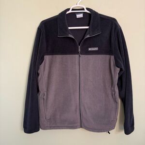 Columbia Black Polartec  Fleece Jacket XXL full zip up side pockets big men’s